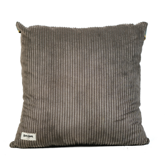 Corduroy & Canvas Pillow (Grey)