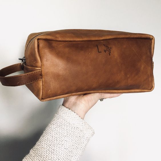 Leather Dopp Kit / Toiletry Bag