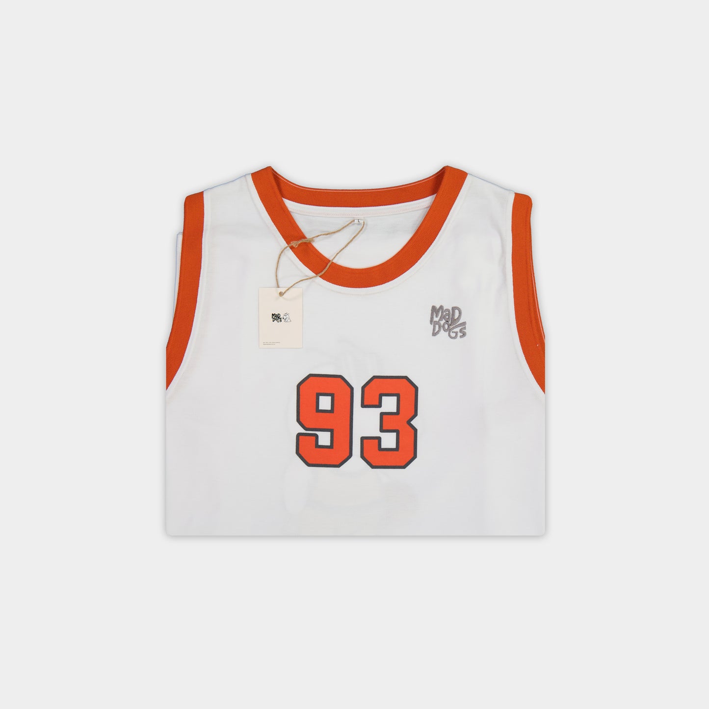 Uniform Basketball Jersey - Glacier White / Burnt Orange