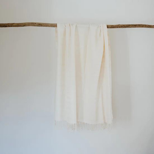 Cream Stonewashed Towel